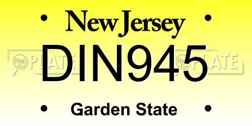 DIN945 New Jersey License Plate