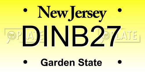 DINB27 New Jersey License Plate
