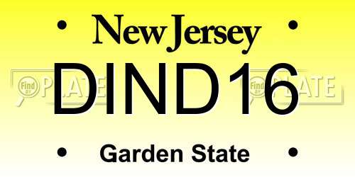 DIND16 New Jersey License Plate