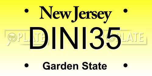 DINI35 New Jersey License Plate