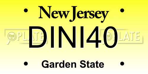 DINI40 New Jersey License Plate