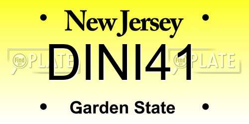 DINI41 New Jersey License Plate