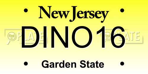 DINO16 New Jersey License Plate