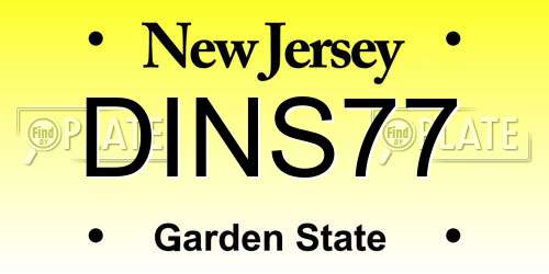 DINS77 New Jersey License Plate
