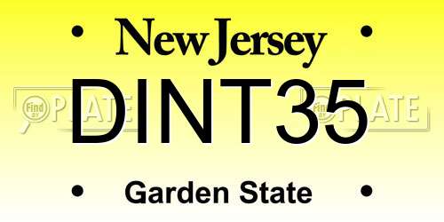 DINT35 New Jersey License Plate