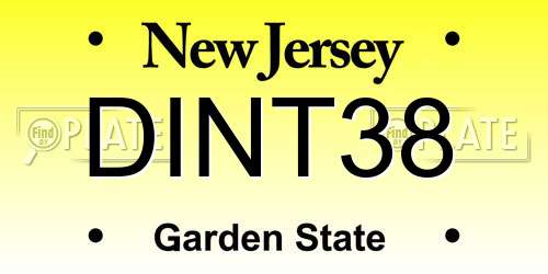 DINT38 New Jersey License Plate
