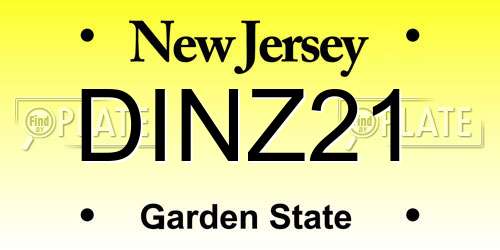 DINZ21 New Jersey License Plate