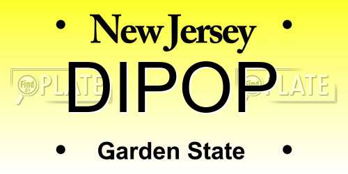DIPOP New Jersey License Plate