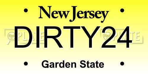 DIRTY24 New Jersey License Plate
