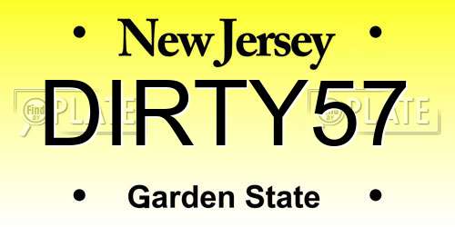 DIRTY57 New Jersey License Plate