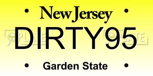 DIRTY95 New Jersey License Plate