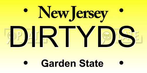 DIRTYDS New Jersey License Plate