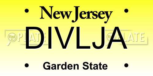 DIVLJA New Jersey License Plate
