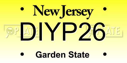 DIYP26 New Jersey License Plate