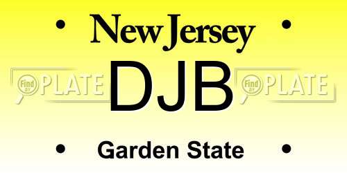 DJB New Jersey License Plate