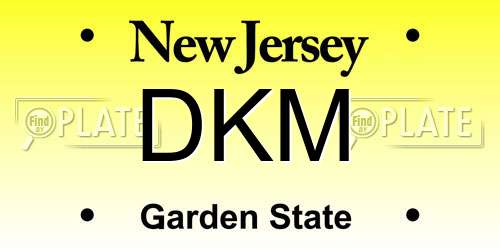 DKM New Jersey License Plate