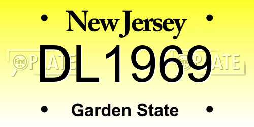DL1969 New Jersey License Plate