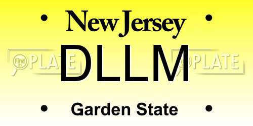 DLLM New Jersey License Plate