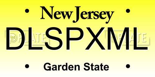 DLSPXML New Jersey License Plate