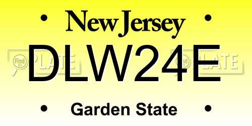 DLW24E New Jersey License Plate