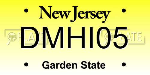 DMHI05 New Jersey License Plate