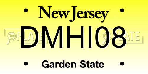 DMHI08 New Jersey License Plate