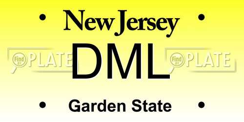 DML New Jersey License Plate