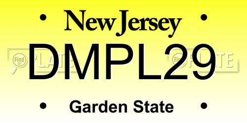 DMPL29 New Jersey License Plate