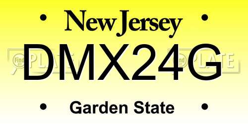 DMX24G New Jersey License Plate