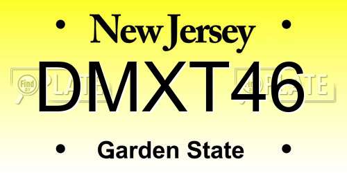 DMXT46 New Jersey License Plate