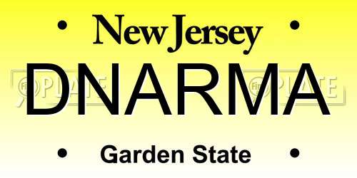 DNARMA New Jersey License Plate