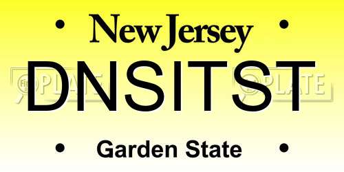 DNSITST New Jersey License Plate