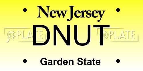 DNUT New Jersey License Plate
