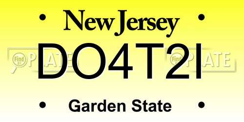 DO4T2I New Jersey License Plate