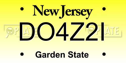 DO4Z2I New Jersey License Plate