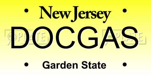 DOCGAS New Jersey License Plate