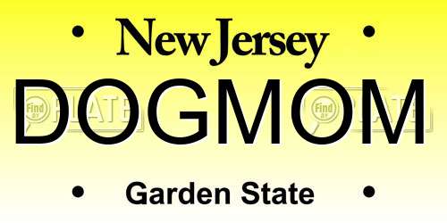 DOGMOM New Jersey License Plate