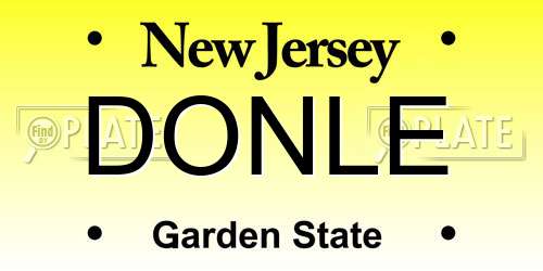 DONLE New Jersey License Plate