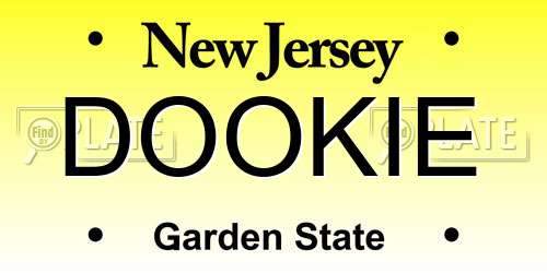 DOOKIE New Jersey License Plate