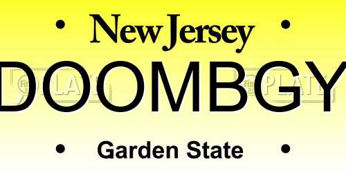 DOOMBGY New Jersey License Plate