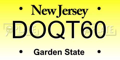 DOQT60 New Jersey License Plate