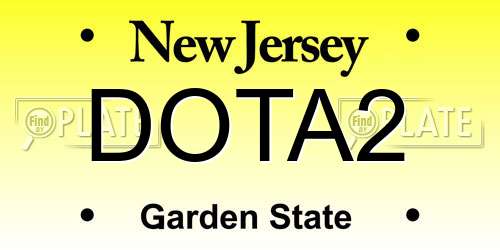 DOTA2 New Jersey License Plate