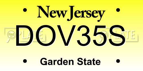 DOV35S New Jersey License Plate