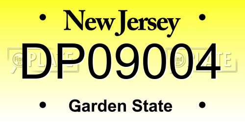 DP09004 New Jersey License Plate