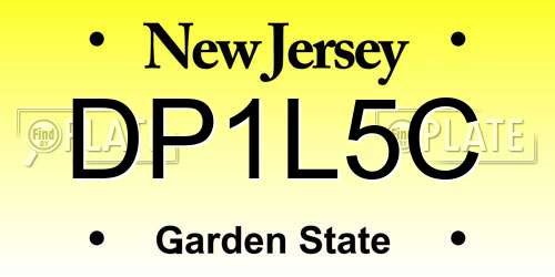 DP1L5C New Jersey License Plate