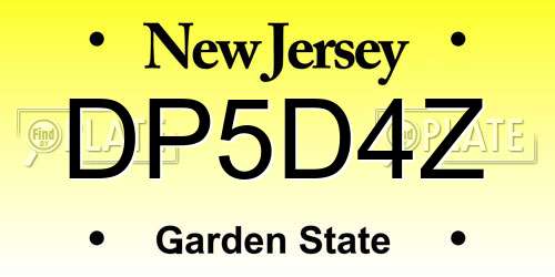 DP5D4Z New Jersey License Plate