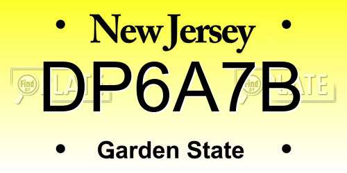 DP6A7B New Jersey License Plate