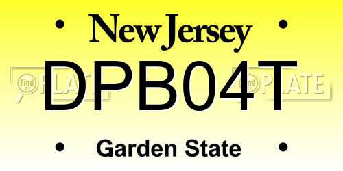 DPB04T New Jersey License Plate