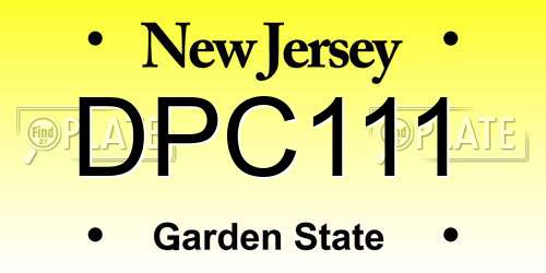 DPC111 New Jersey License Plate