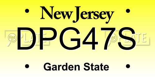 DPG47S New Jersey License Plate